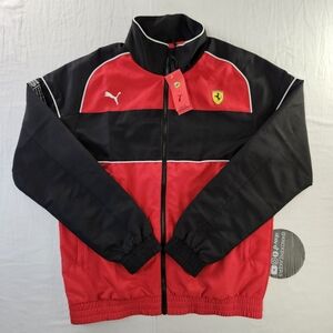 PUMA FERRARI RACE SDS JACKET Red Full Zip 630217 02 Men's Size Medium